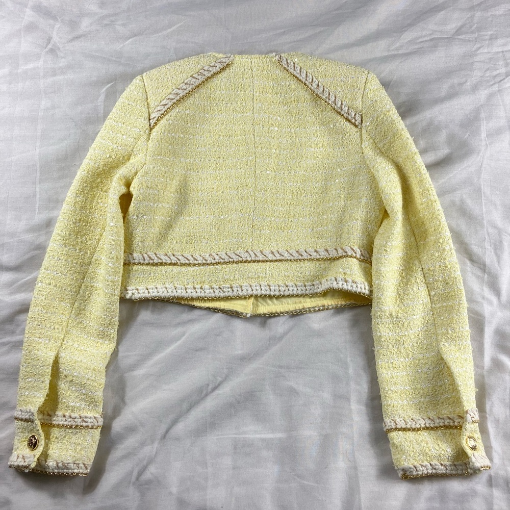 Avec Les Filles Yellow Tweed Chain Trim Set - Picture 8 of 16